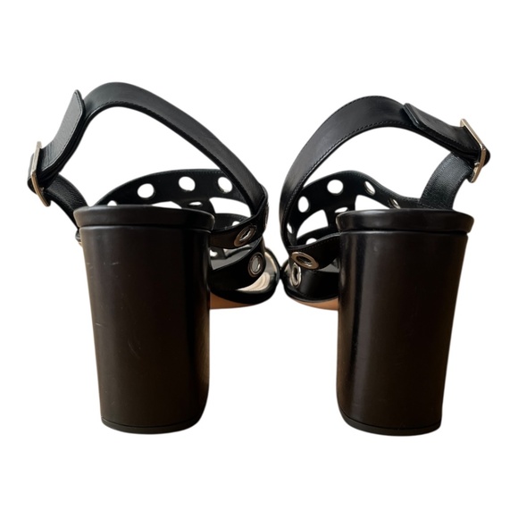 Prada Leather and Silver Ring Heeled Sandals Size 40 - Picture 7 of 9